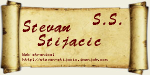 Stevan Stijačić vizit kartica